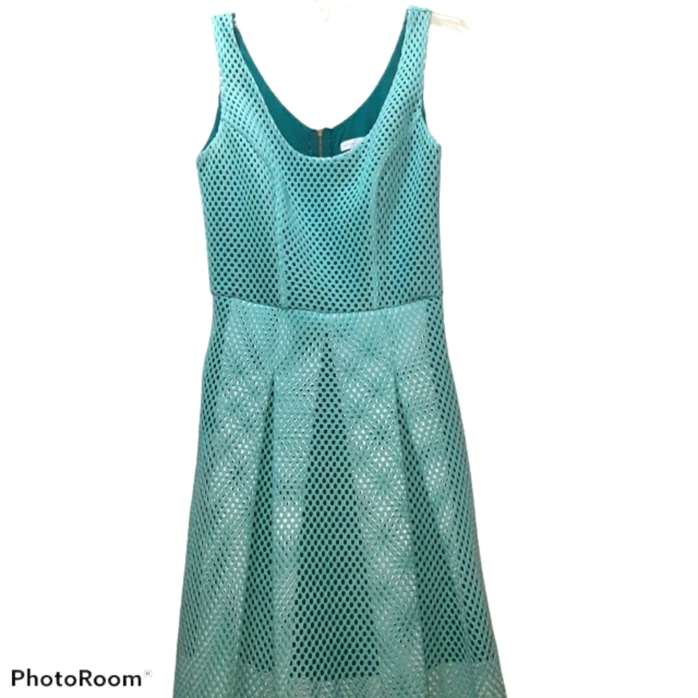 NY & Company aqua mesh dress